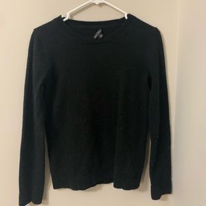 Plain Black Fuzzy Sweater